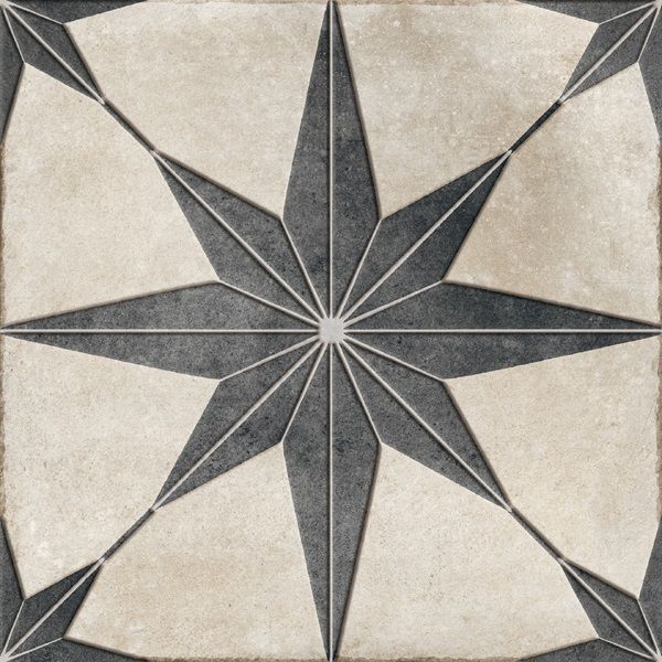 Керамогранит Fleur Black 19,6 x19,6 матовый